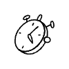 Line Stopwatch Non Filled Element from Hand Drawn Icons - Variable Thickness Set