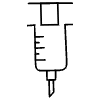 Line Syringe Non Filled Element from Hand Drawn Icons - Variable Thickness Set