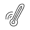 Line Thermometer Non Filled Element from Hand Drawn Icons - Variable Thickness Set
