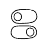 Line Toggle Button Non Filled Element from Hand Drawn Icons - Variable Thickness Set