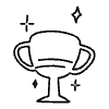 Line Trophy Non Filled Element from Hand Drawn Icons - Variable Thickness Set