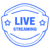 Live Streaming Star Shield Element from Badges Classic - Line Set