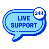 Live Support Bubble Element from Badges Geometric Set