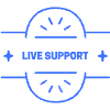 Live Support Star Element from Badges Classic - Line Set