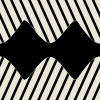 Mouth Diagonal Oblique Element from Patterns Tiles - Monochrome Set