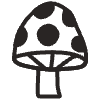 Mushroom Element from Doodles - Monochrome Set