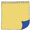 Note Pad Flip Color Border 1 Element from Sticky Notes - Classic Set
