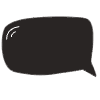 Note Pad Sheet Freeform Bubble Black White 5 Element from Sticky Notes - Monochrome Set