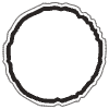 Note Pad Sheet Freeform Circle Black White Element from Sticky Notes - Monochrome Set