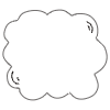 Note Pad Sheet Freeform Cloud Black White Element from Sticky Notes - Monochrome Set