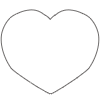 Note Pad Sheet Freeform Heart Black White Element from Sticky Notes - Monochrome Set