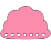 Note Pad Sheet Freeform Hole Cloud Color Border Element from Sticky Notes - Classic Set