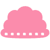 Note Pad Sheet Freeform Hole Cloud Color Borderless Element from Sticky Notes - Flat Set