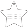 Note Pad Sheet Freeform Hole Star Black White Element from Sticky Notes - Monochrome Set