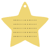 Note Pad Sheet Freeform Hole Star Color Borderless Element from Sticky Notes - Flat Set