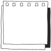 Note Pad Sheet Hole Black White 2 Element from Sticky Notes - Monochrome Set