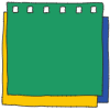 Note Pad Sheet Hole Color Border 2 Element from Sticky Notes - Classic Set