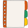 Note Pad Sheet Hole Color Border 6 Element from Sticky Notes - Classic Set