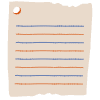 Note Pad Sheet Hole Color Borderless 1 Element from Sticky Notes - Flat Set