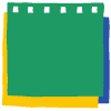 Note Pad Sheet Hole Color Borderless 2 Element from Sticky Notes - Flat Set