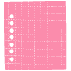 Note Pad Sheet Hole Color Borderless 4 Element from Sticky Notes - Flat Set