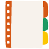 Note Pad Sheet Hole Color Borderless 6 Element from Sticky Notes - Flat Set