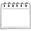 Note Pad Sheet Hoop Black White 2 Element from Sticky Notes - Monochrome Set