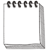 Note Pad Sheet Hoop Black White 5 Element from Sticky Notes - Monochrome Set