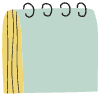 Note Pad Sheet Hoop Color Borderless 1 Element from Sticky Notes - Flat Set
