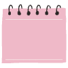 Note Pad Sheet Hoop Color Borderless 2 Element from Sticky Notes - Flat Set