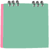 Note Pad Sheet Hoop Color Borderless 3 Element from Sticky Notes - Flat Set