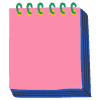 Note Pad Sheet Hoop Color Borderless 5 Element from Sticky Notes - Flat Set