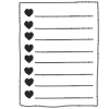 Note Pad Sheet List Black White 1 Element from Sticky Notes - Monochrome Set