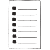 Note Pad Sheet List Black White 2 Element from Sticky Notes - Monochrome Set