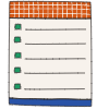 Note Pad Sheet List Color Border 3 Element from Sticky Notes - Classic Set