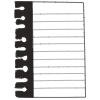 Note Pad Sheet Tear Black White 16 Element from Sticky Notes - Monochrome Set