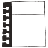 Note Pad Sheet Tear Black White 2 Element from Sticky Notes - Monochrome Set