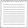 Note Pad Sheet Tear Black White 20 Element from Sticky Notes - Monochrome Set
