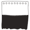 Note Pad Sheet Tear Black White 22 Element from Sticky Notes - Monochrome Set