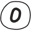 Number 0 1 Element from Doodles - Monochrome Set
