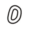 Number 0 2 Element from Doodles - Monochrome Set