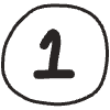 Number 1 1 Element from Doodles - Monochrome Set