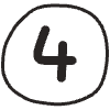 Number 4 1 Element from Doodles - Monochrome Set