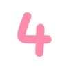 Number 4 2 Element from Doodles - Flat Set