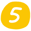 Number 5 1 Element from Doodles - Flat Set