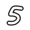 Number 5 2 Element from Doodles - Monochrome Set