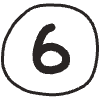 Number 6 1 Element from Doodles - Monochrome Set