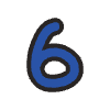 Number 6 2 Element from Doodles - Classic Set