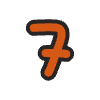 Number 7 2 Element from Doodles - Classic Set