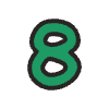 Number 8 2 Element from Doodles - Classic Set